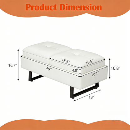 Modern Futon Sofa Bed, 2-Seater, PU Leather