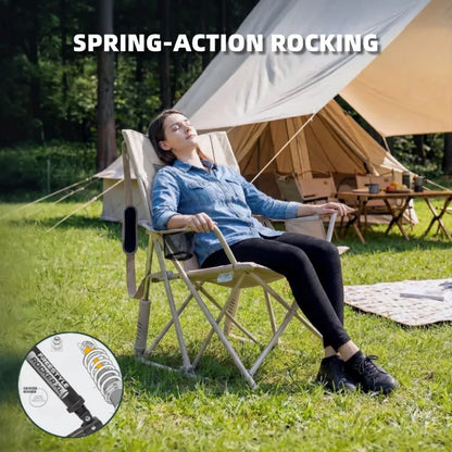 Comfortable Rocking Chair, 350lbs Capacity, Extra-Wide Back (Free Table Included)