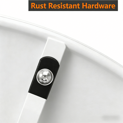 Round Outdoor Side Table, Anti-Rust Metal & Weather-Resistant, for Patio & Indoor Use, Modern Black