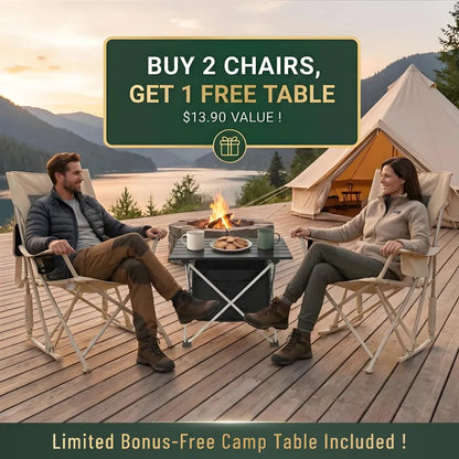 Comfortable Rocking Chair, 350lbs Capacity, Extra-Wide Back (Free Table Included)