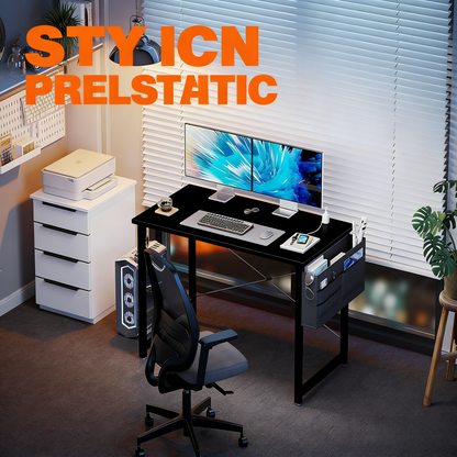40" Desk with Outlets & USB, Modern & Functional