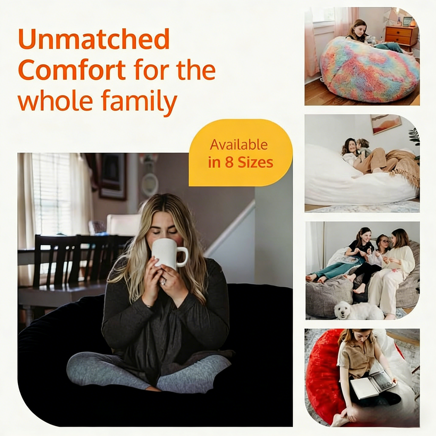 3-Foot Teal Suede Bean Bag, Oversized & Multi-Use Lounge Chair