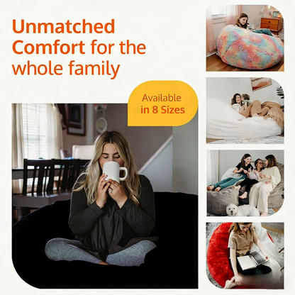 3-Foot Teal Suede Bean Bag, Oversized & Multi-Use Lounge Chair